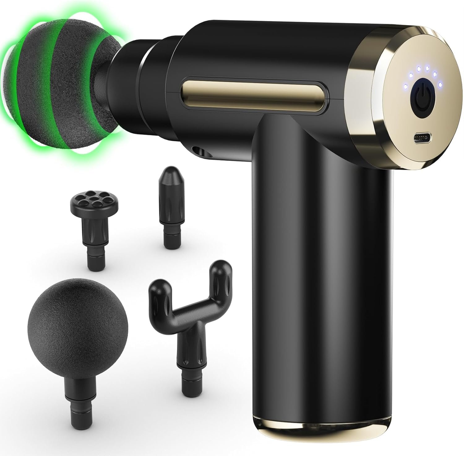 cotsoco Massage Gun, Massage Gun Deep Tissue for Pain Relief with 4 Massage Heads & 6 Speeds, Electric Mini Handheld Body Massager for Any Pain Relief, Best Gifts for Dad and Mom