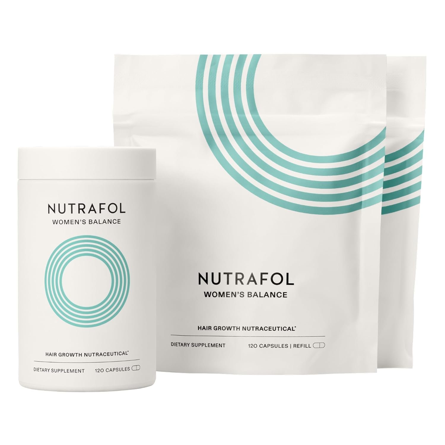 Nutrafol Women's Balance Hair Growth Supplements, for Women 45 Years and Older, Clinically Proven for Visibly Thicker Hair and Scalp Coverage, Dermatologist Recommended - 3 Month Supply, Pack of 3